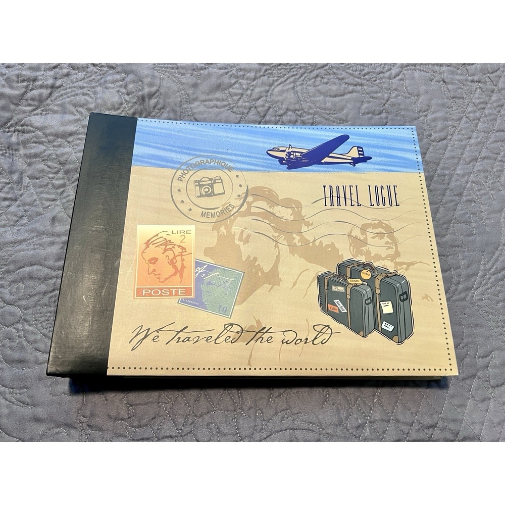 NEW TRAVEL LOGUE "WE TRAVELED THE WORLD" Photo Album / Scrapbook *New Read*